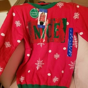 Brand New Naught/Nice Christmas Sweater